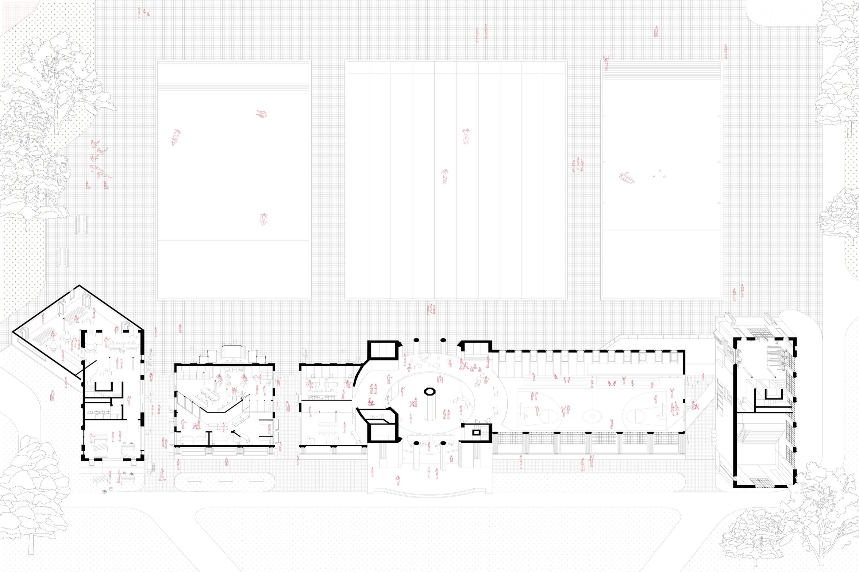 Oblique plan drawing